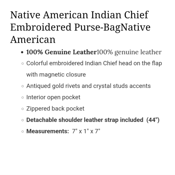 Montana West Native American Coffee Leather Crossbody Bag NWT - Picture 12 of 12